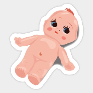 Retro baby doll Sticker